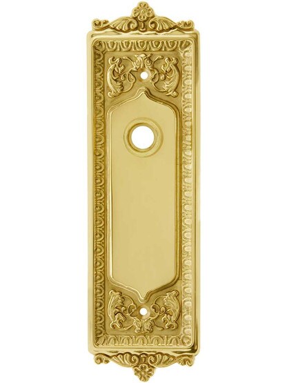 Egg and Dart Forged-Brass Back Plate in Un-Lacquered Brass.